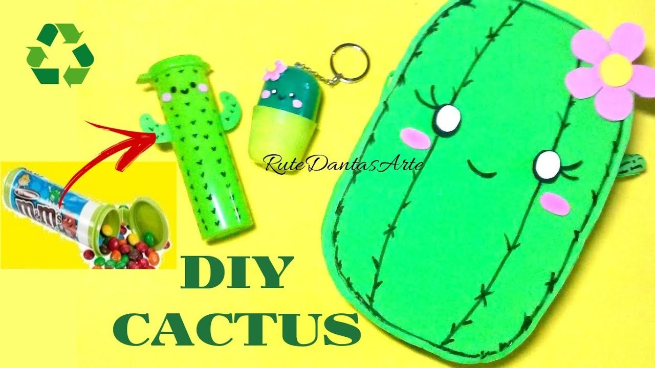 DIY CACTUS - 3 ideias com Material Reciclado