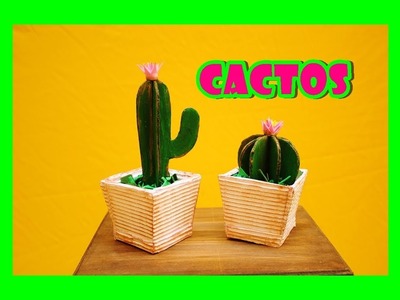 Diy.como fazer cacto usando material reciclado