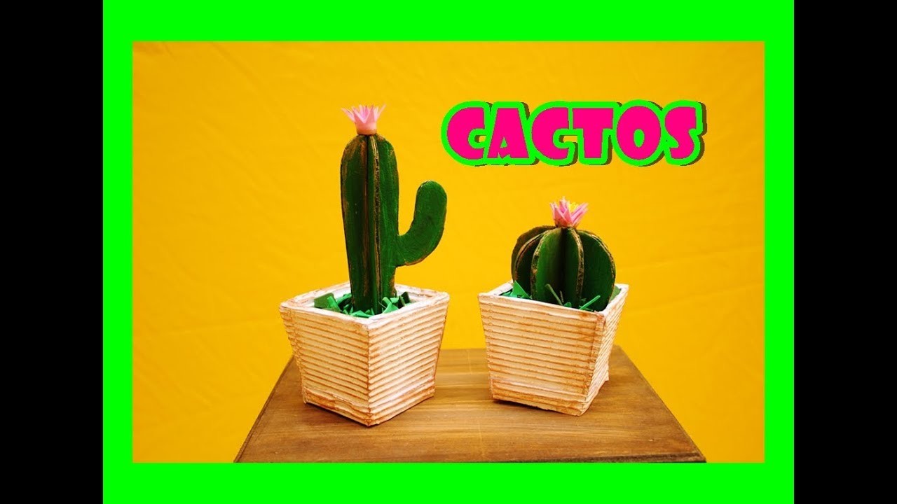 Diy.como fazer cacto usando material reciclado