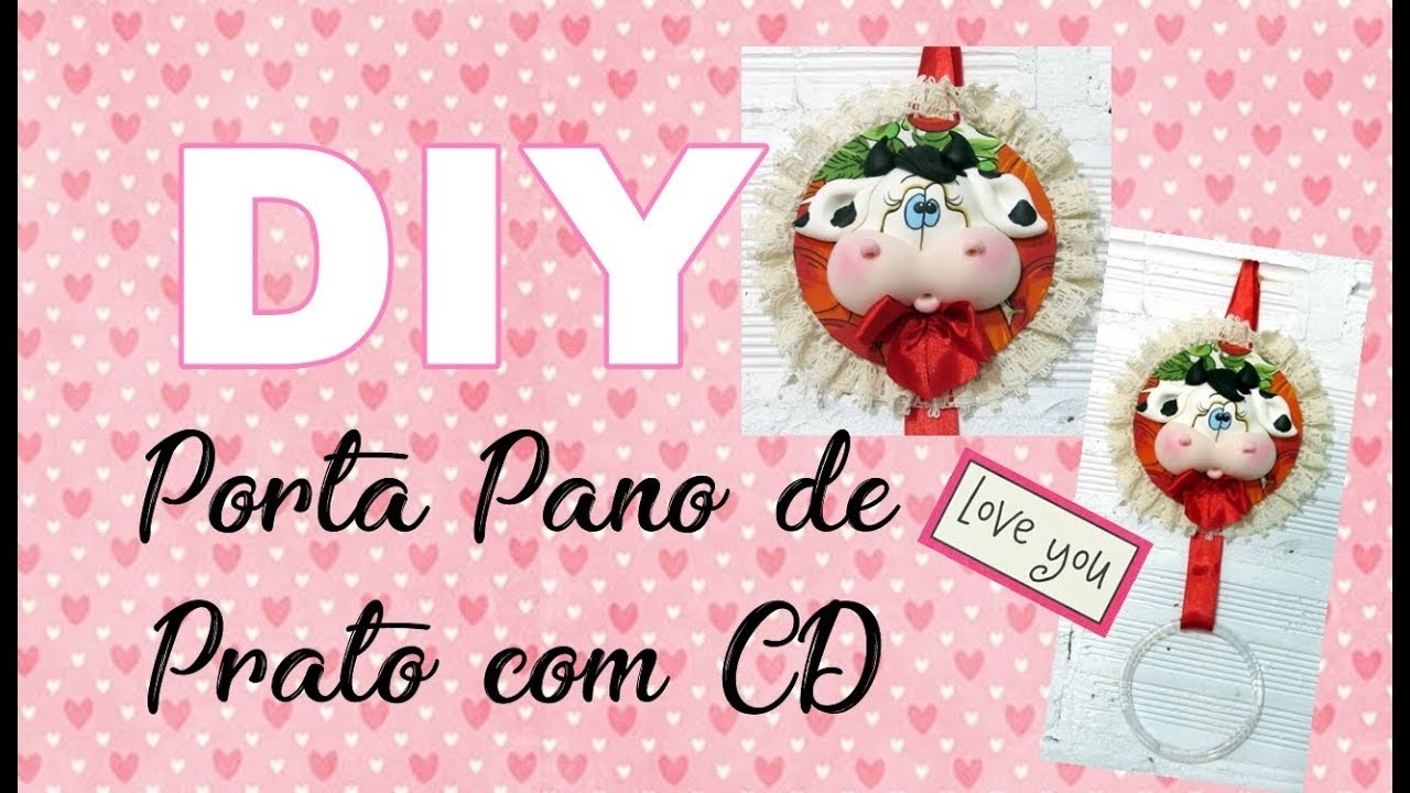 (DIY) Porta Pano de Prato com CD Vaca Country - Especial Dia das Mães #4