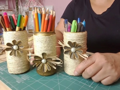 Diy reciclagem com latinhas (ateliê nilda araujo artesanato)