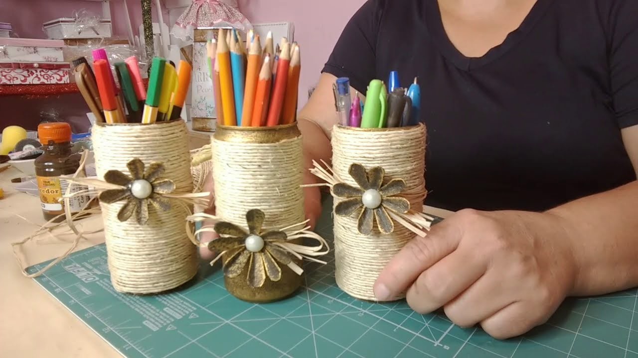 Diy reciclagem com latinhas (ateliê nilda araujo artesanato)