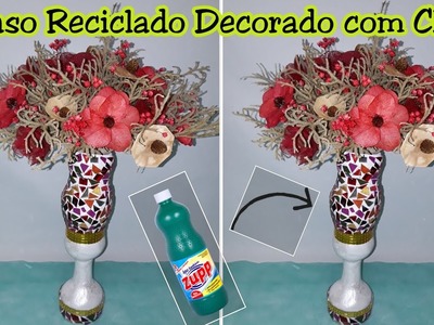 DO LIXO AO LUXO- Vaso Reciclado Decorado com CD