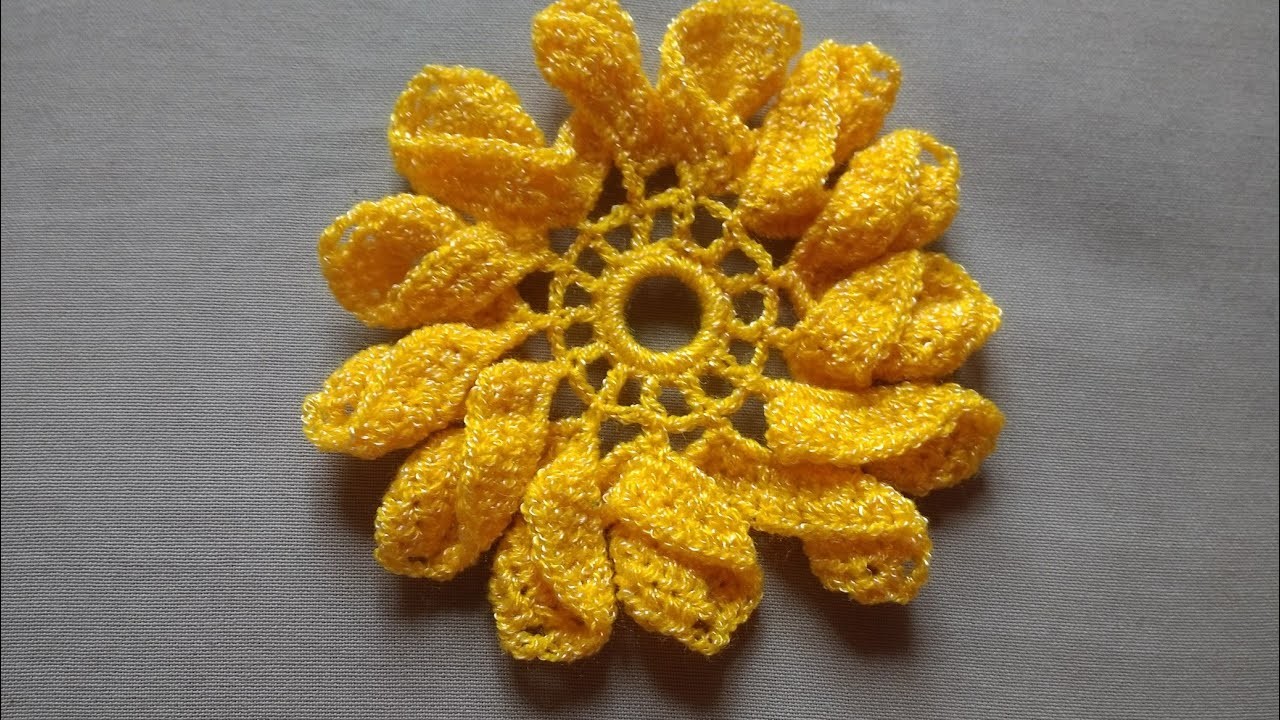 Flor a crochet varios usos