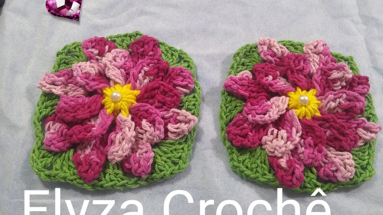Flor catavento dupla.Por ElyZa Segantini.