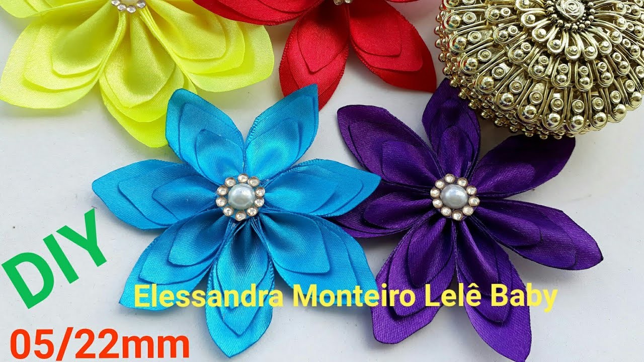 Flor de Cetim ????Fácil| Elessandra Monteiro Lelê Baby
