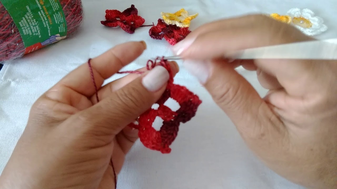 Flor de crochê para iniciantes super fácil de fazer