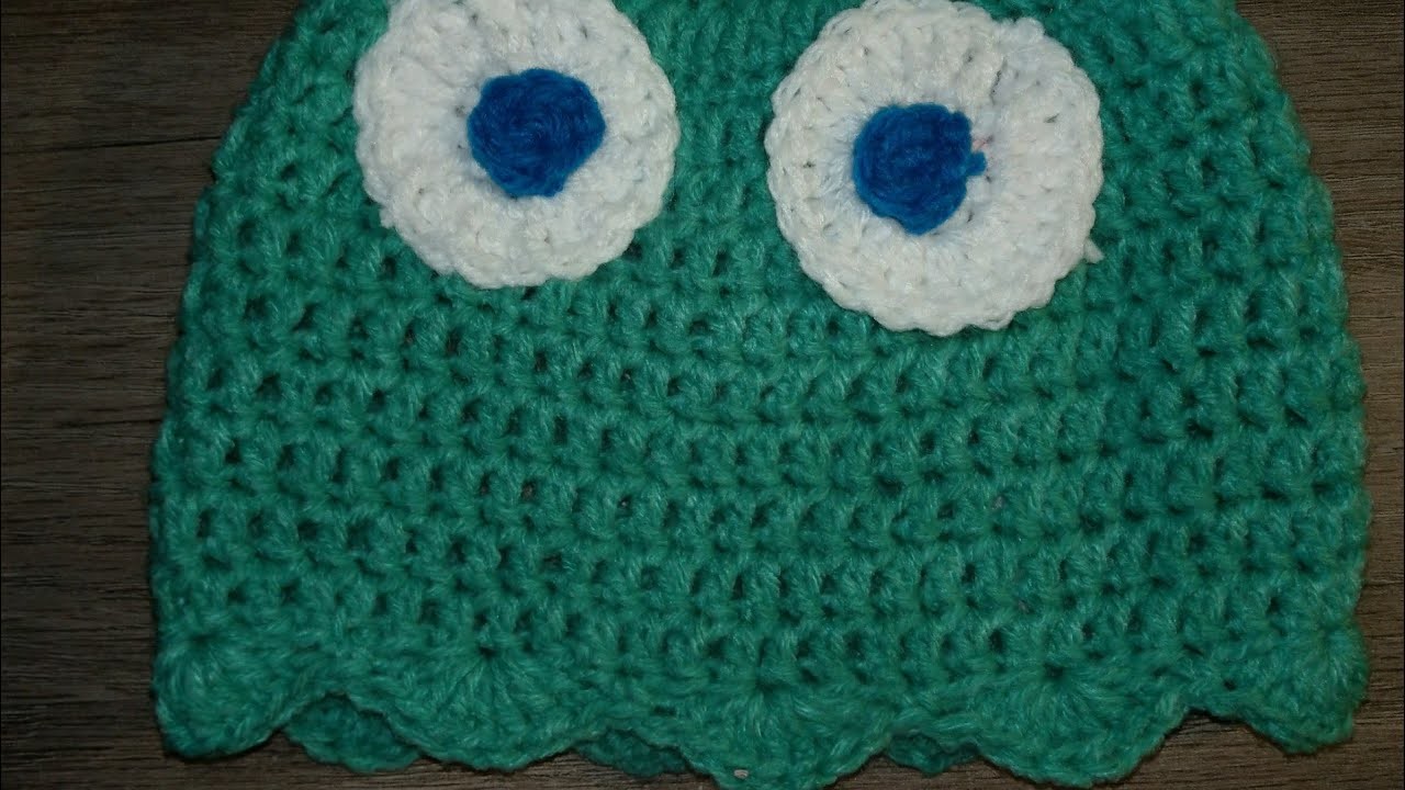 Gorro fácil a crochet de PAC-MAN