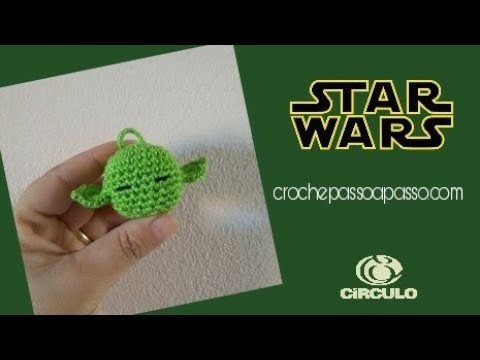 Mestre Yoda amigurumi chaveiro crochê passo a passo