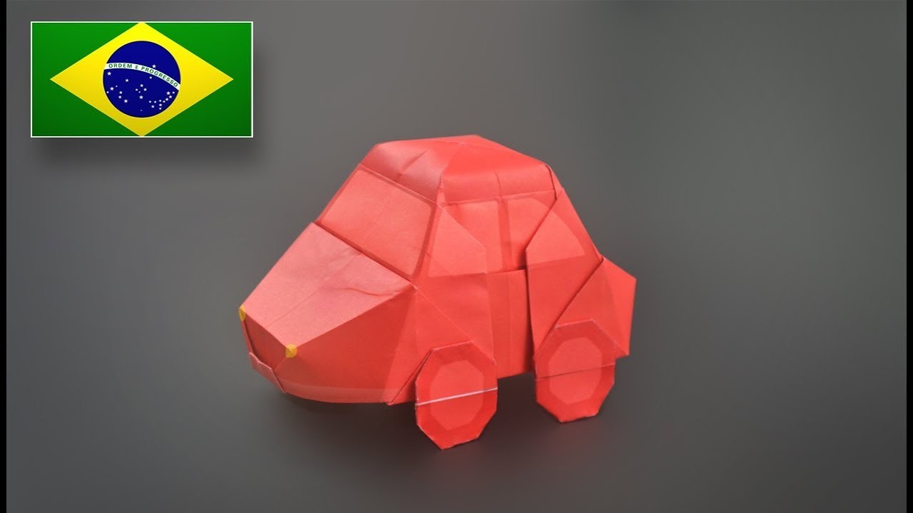 Origami: Carro (Fusca) - Instruções em Português BR