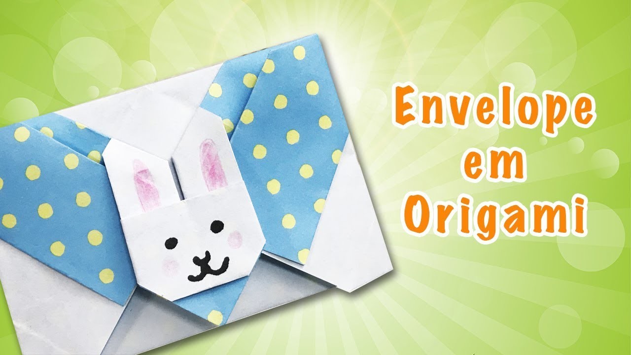Origami - ENVELOPE de COELHO - Passo a Passo - Páscoa Easter Bunny