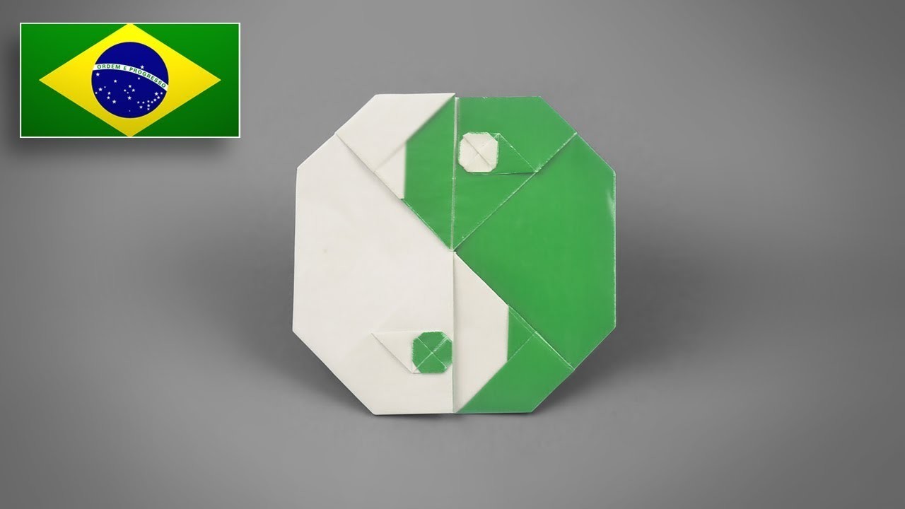 Origami: Símbolo Yin Yang - Instruções em Português BR