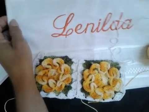 TOALHA PARA ESCOLA - Barrado Flor Camélia - Parte 1