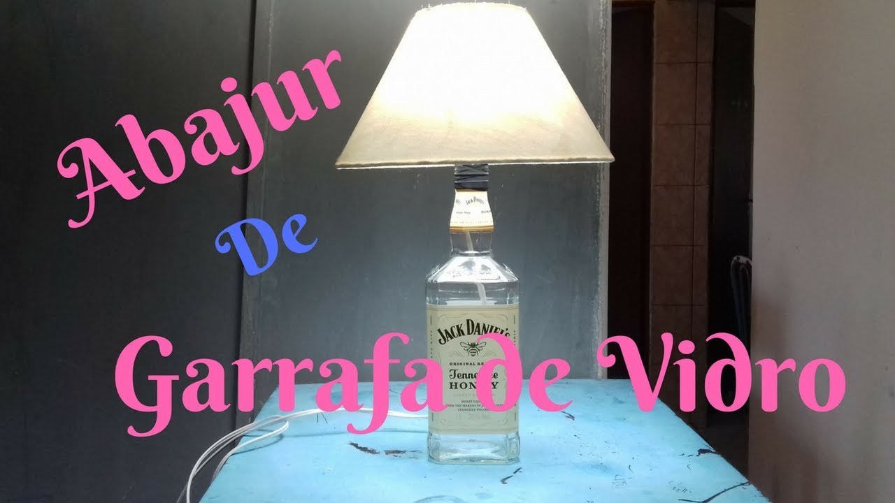 Abajur de garrafa de vidro!!#DIY