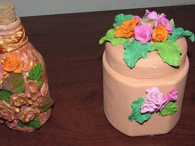 Artesanato: Reciclando potes de creme