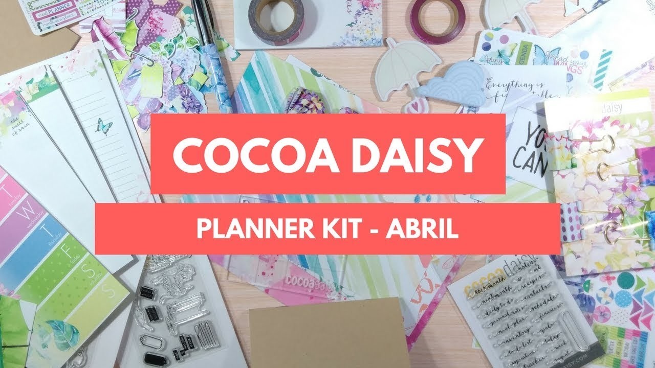 Cocoa Daisy planner kit - Abril (Português BR)