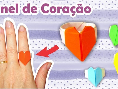 Como fazer anel de coração - coisas de papel - Origami Heart Ring