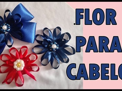 DIY   COMO FAZER ENFEITE DE FLOR PARA CABELO
