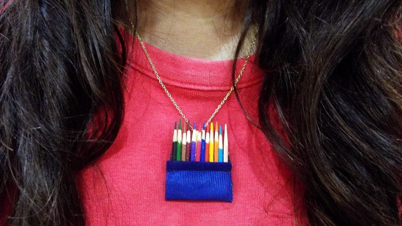 DIY - Cordão caixinha de lápis ou estojo | Palitos de dente