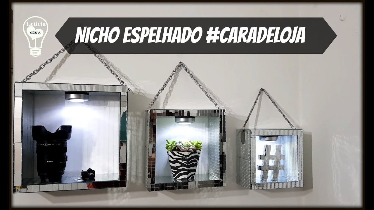 DIY NICHOS DE ISOPOR ESPELHADOS | LETICIA ARTES