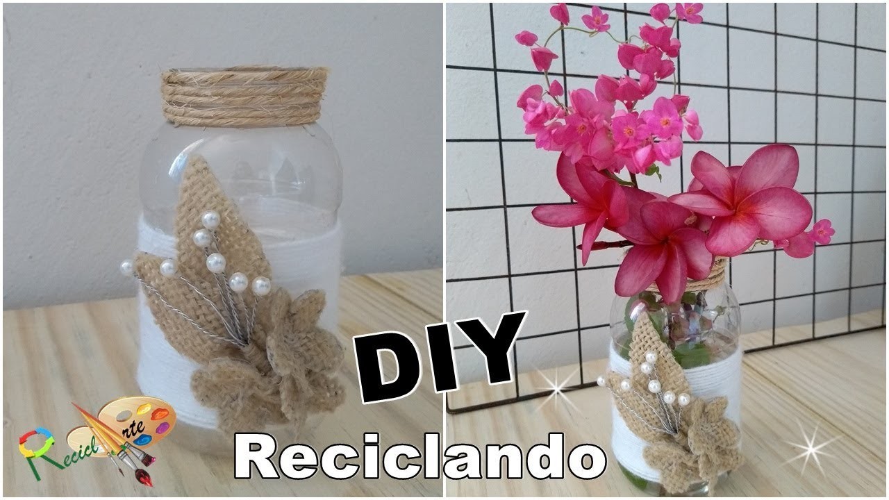DIY - RECICLANDO POTE DE MAIONESE #Reciclarte