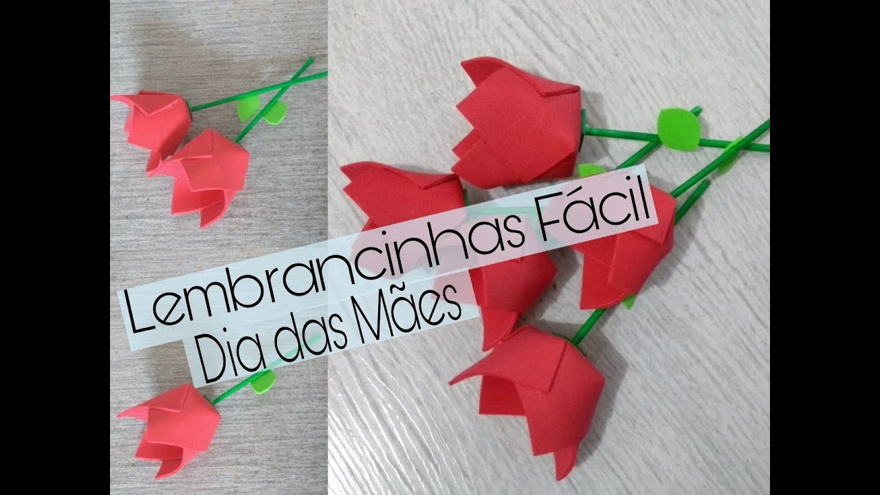 DIY - Rosa de EVA fácil | Sugestão de lembranças para o dia das Mães | Rhayanna Larissa