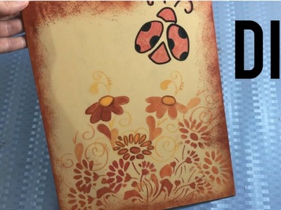 Do Lixo ao Luxo: Quadro Decorativo com Stencil - Artesanato DIY