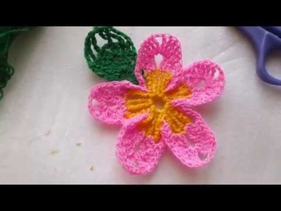 Flor a crochet #5