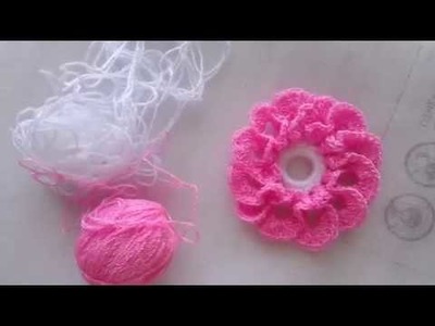 Flor a crochet varios usos#5
