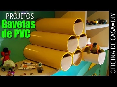 Gavetas de PVC - Organizar espaços #DIY - #oficinadecasa