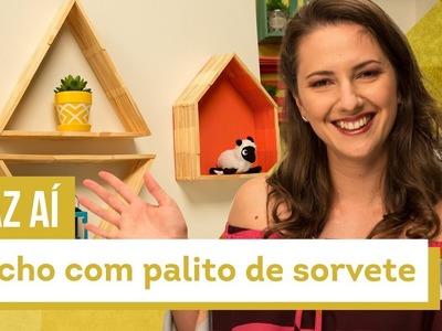 Nicho com palito de sorvete - DIY com Karla Amadori - CASA DE VERDADE