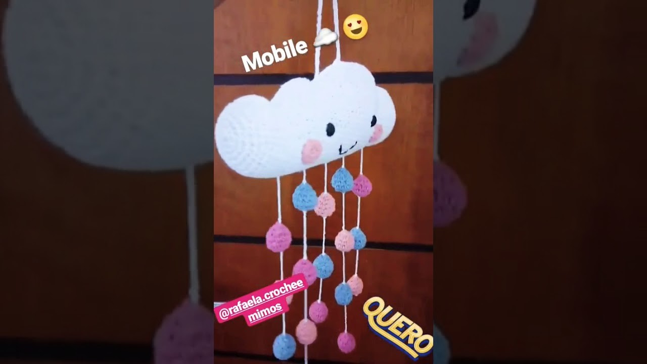 Nuvem de Chuva (amigurumi) Mobile