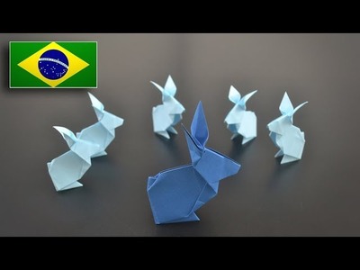 Origami: Coelho Simples - Instruções em Português BR