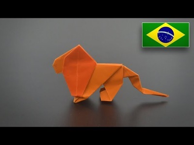 Origami: Leão Fácil - Instruções em Português BR