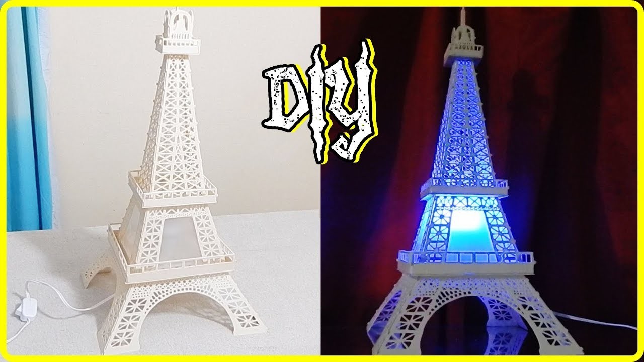 Aprenda fazer uma luminária de pvc Torre Eiffel parte 2