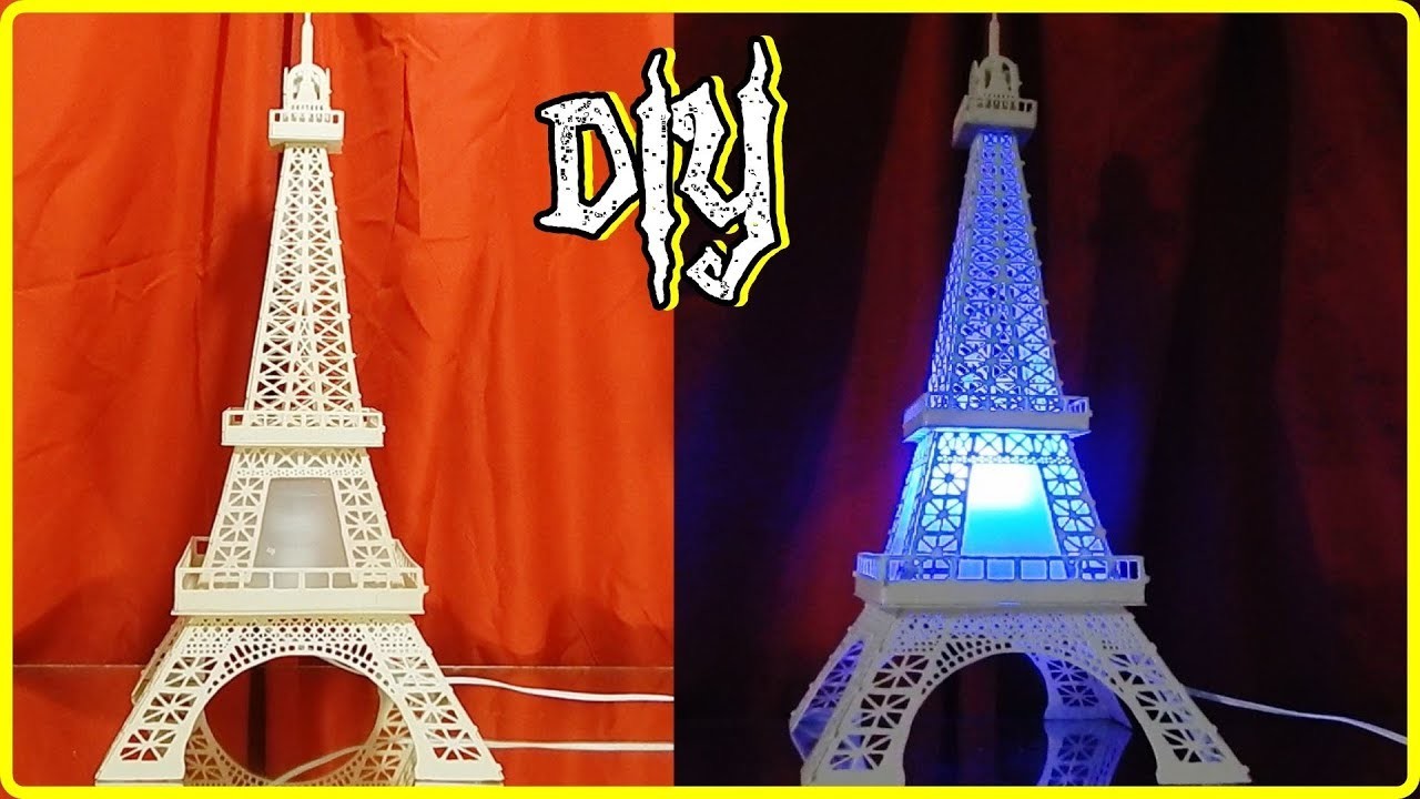 Aprenda fazer uma luminária de pvc Torre Eiffel parte 1