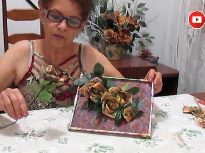 Artesanato: Como decorar quadro com flores de papel