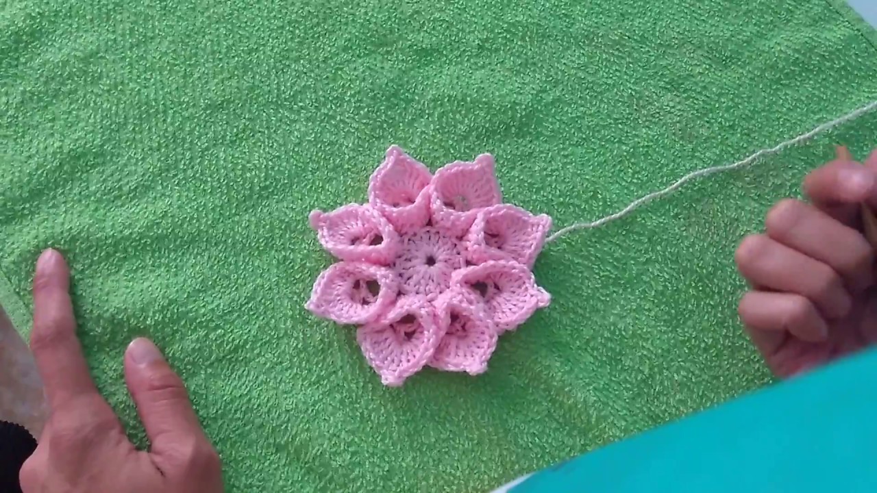 Aula da flor caminho de luz em crochê