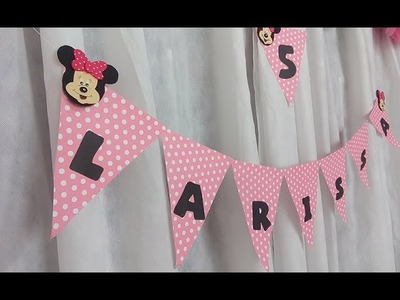 Como fazer bandeirinhas com letras para decoração de festas