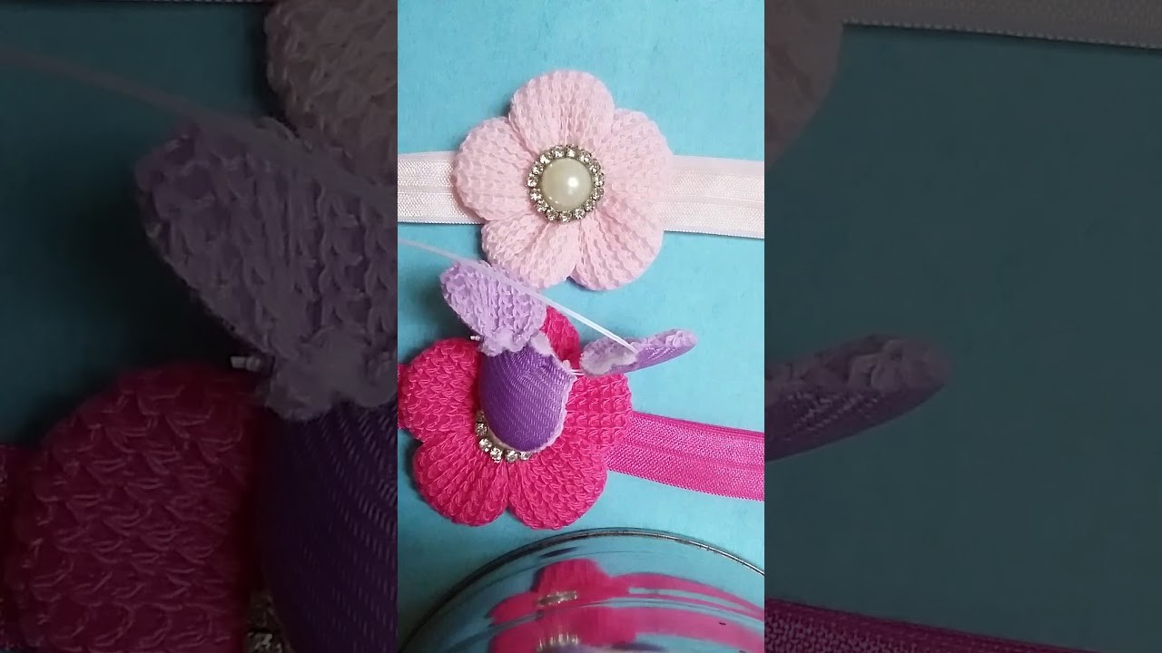 Como fazer Flor  com lacinhos de tricô!