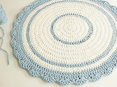 Como Fazer Um Tapete Redondo de Crochê Com Fio de Malha - Crochê Circular Perfeito - Aula de Crochê