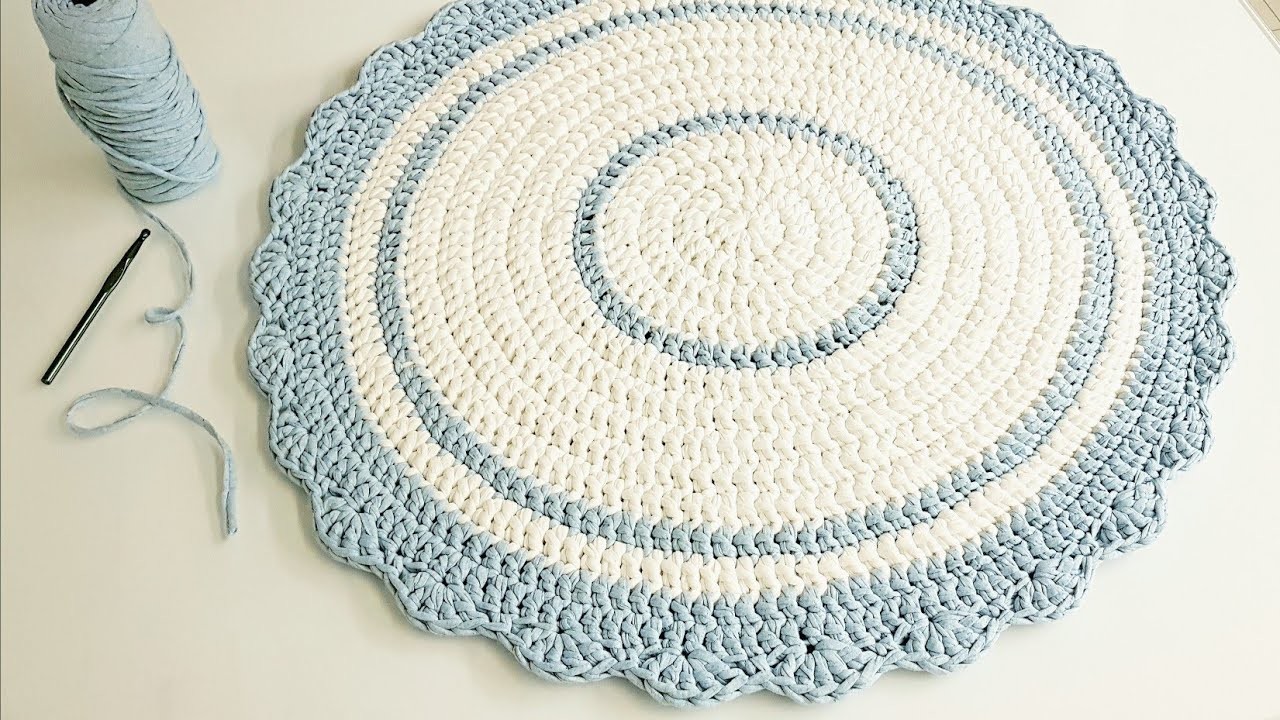 Como Fazer Um Tapete Redondo de Crochê Com Fio de Malha - Crochê Circular Perfeito - Aula de Crochê
