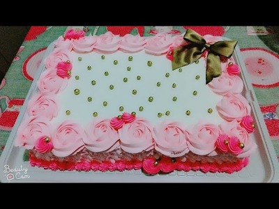 Decoração  de bolo com rosas ????????