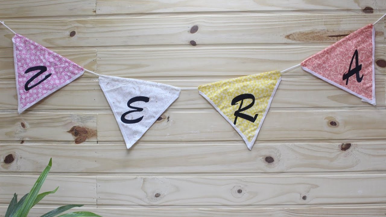 Decoração e Festas: Bandeirinhas decorativas usando cola