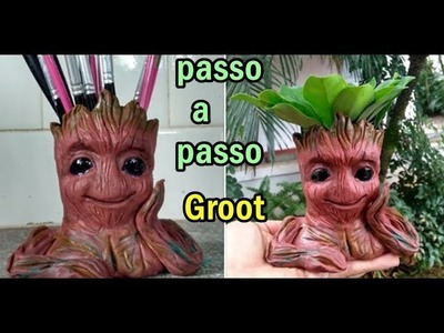 DIY-  Baby Groot PortaTreco em Biscuit Completo- Luiz Costa