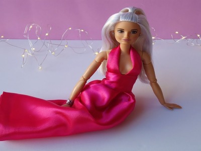 DIY - Como fazer Vestido Longo para Barbie, Monster High e outras Bonecas | Com Cola