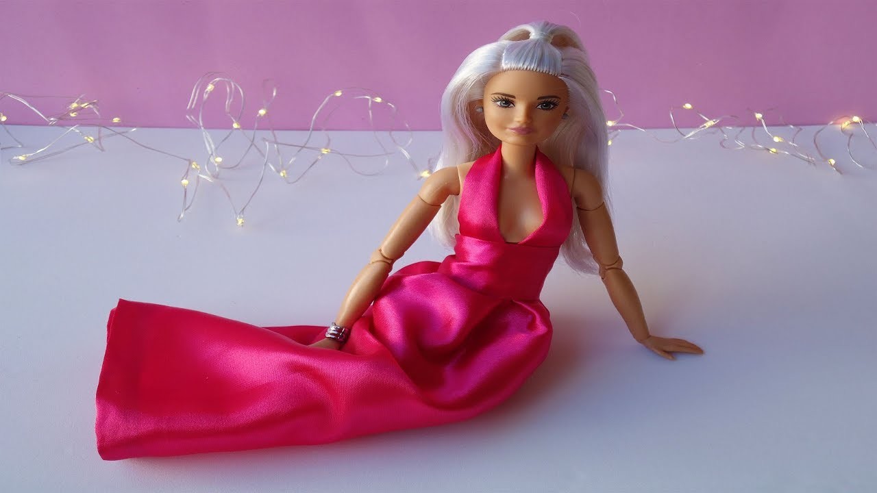 DIY - Como fazer Vestido Longo para Barbie, Monster High e outras Bonecas | Com Cola