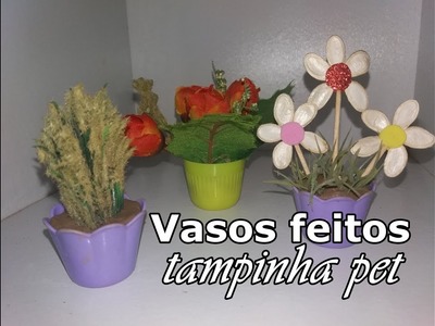 DIY RECICLADÊ: Mini vasos feitos com tampinhas de pet