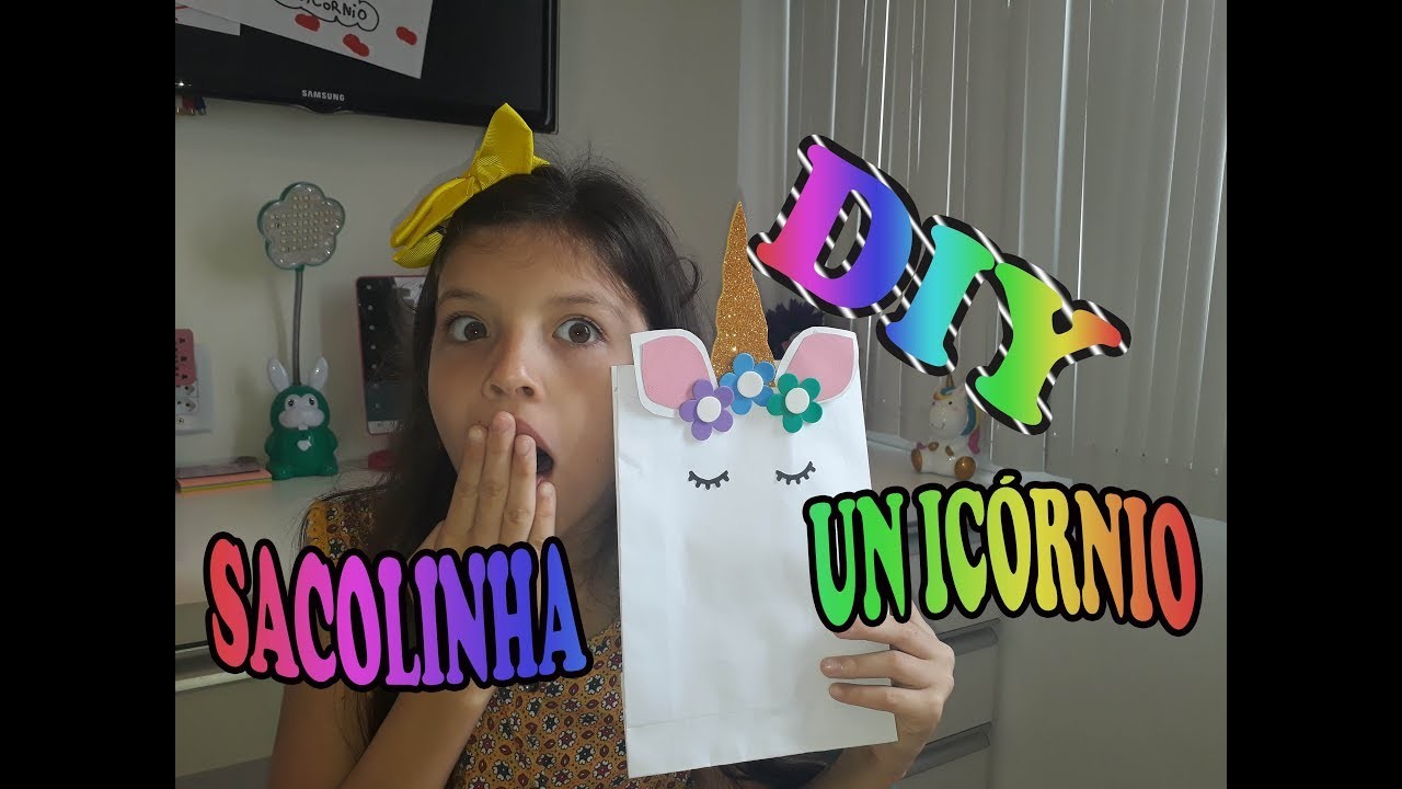 DIY SACOLINHA DE UNICÓRNIO