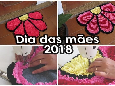 DIY TAPETE DE FRUFRU Meia-Flor para o DIA DAS MÃES 2018 | FAÇA VOCÊ MESMO